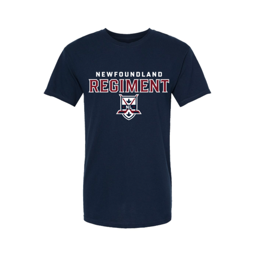 NL Regiment Cross Stick Logo Printed T-Shirt (Navy)