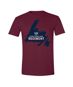 NL Regiment Printed Map T-Shirt (Maroon)