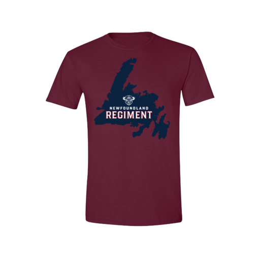 NL Regiment Printed Map T-Shirt (Maroon)
